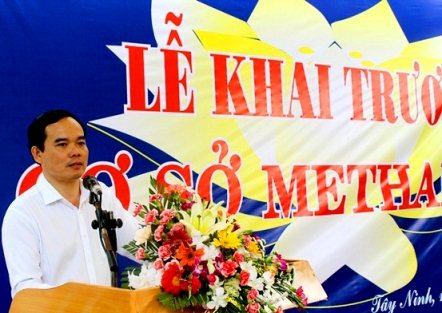 Phó Chủ tịch thường trực UBND tỉnh Tây Ninh Trần Lưu Quang phát biểu tại lễ khai trương.